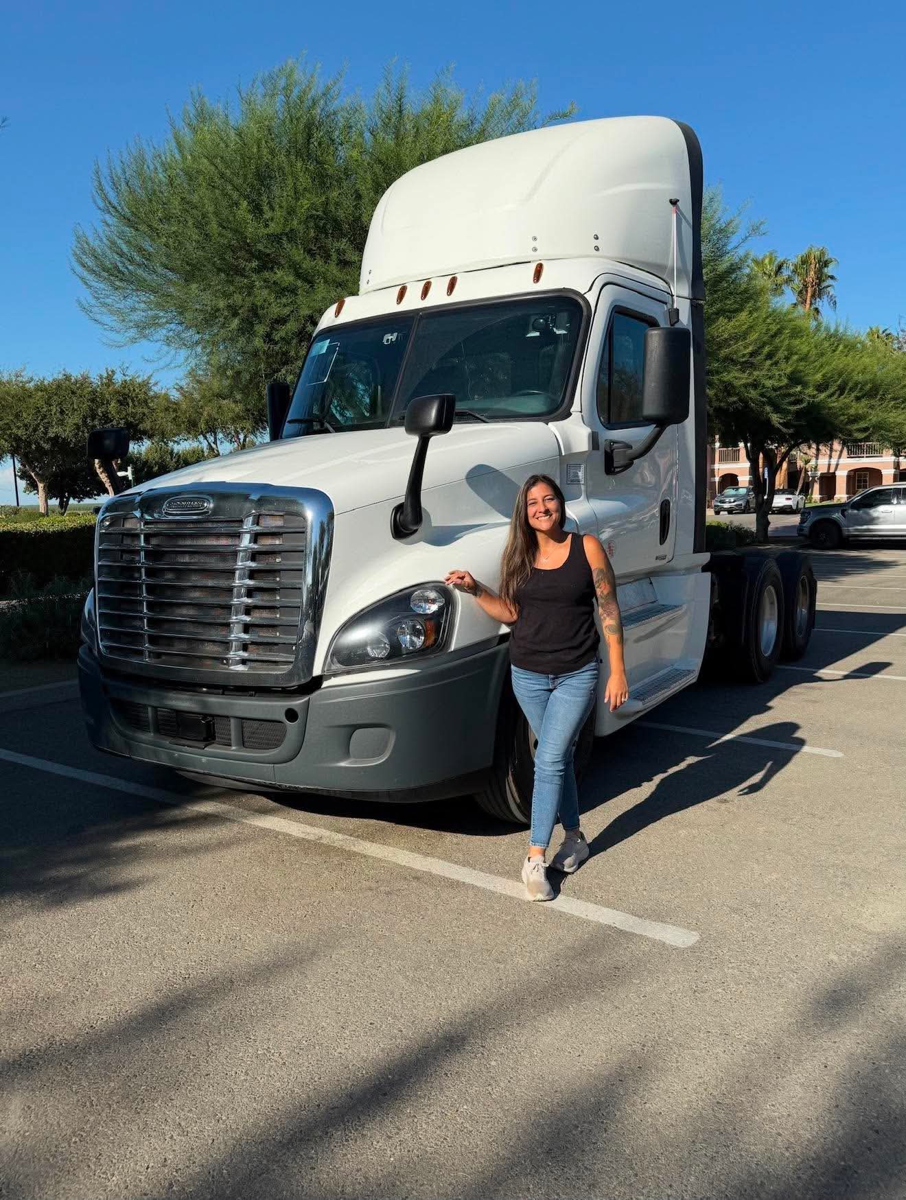 King Family Trucking owner with company tractor